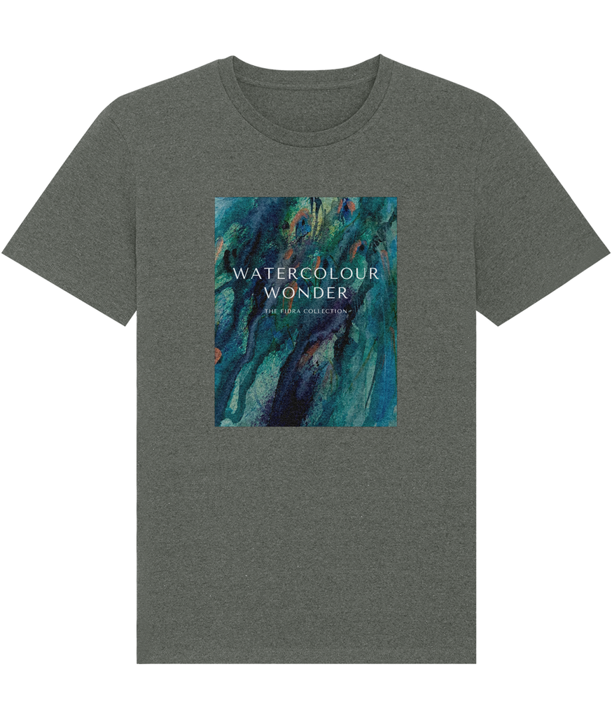 RE-Creator Eco T-Shirt - Watercolour Wonder (Peacock Feathers)