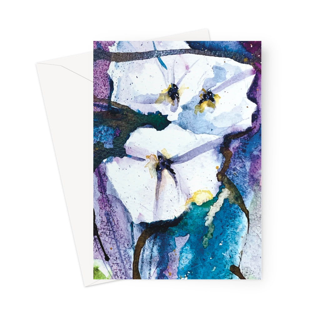 Bindweed - Turquoise Greeting Card